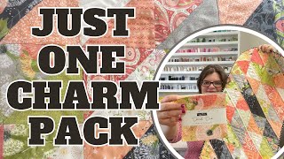 💠 Quilted Table Runner Tutorial Using ONE Charm Pack  Quilting Fun [upl. by Rukna320]