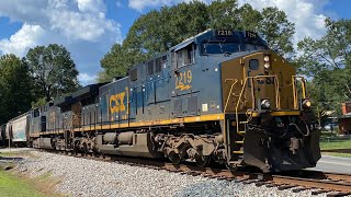 CSX 7219 leads a very fast CSX M653 9202024 [upl. by Eiffe]