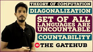 Diagonalization Method set of all languages are uncountable  Countability  TOC  Automata Theory [upl. by Wanfried]