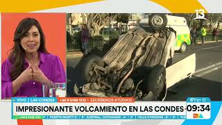 Impresionante accidente automovilístico en Las Condes Tu Día Canal 13 [upl. by Kcirdot281]