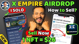 How to Sell X Empire NFT Vouchers on GetGems Step by Step  X Empire Airdrop Withdrawal [upl. by Ylicis964]