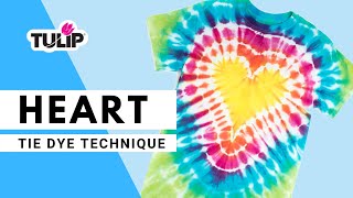 How to Tie Dye Heart Shape Pattern with Tulip [upl. by Yllitnahc]