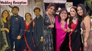 Surbhi chandna Nakul Mehta attend Shrenu Parikh Akshay mhatre Wedding Reception  surbhi chandna [upl. by Atnoved]