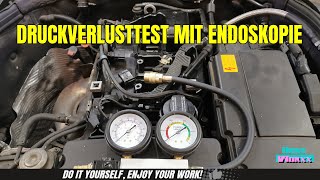 Mercedes Benz C200 compressor engine M271 pressure loss test and endoscopy of the cylinders [upl. by Carol-Jean570]