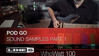 LINE 6  POD Go Guitar Processor Preset Samples Part 1 [upl. by Enaoj]