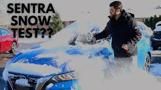 Nissan Sentra Snow Test Drive and Review [upl. by Farnham]