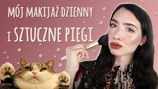 mój makijaż dzienny i sztuczne piegi [upl. by Yanrahc]