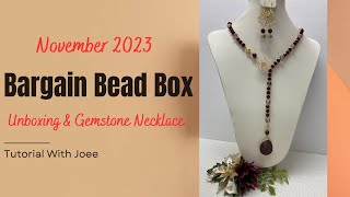 Easy Asymmetrical Necklace Bargain Bead Box November 2023 [upl. by Maroj55]