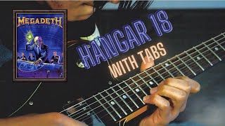 Hangar 18  Megadeth  1st Guitar Solo Cover  TAB [upl. by Grazia]