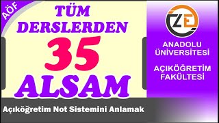 AÖF Not Sistemi  Harf Notları  Genel Ortalama  Açıköğretim  35 Geçme Notu [upl. by Younglove]