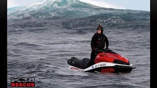 Big Wave Surfing Rescue at Cortes Banks [upl. by Kihtrak848]