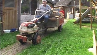 Brennholz fahren mit dem Einachser [upl. by Vite]