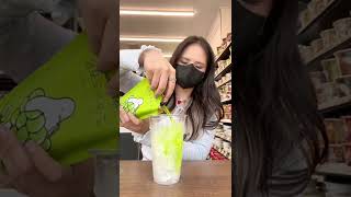 Korean Convenience Store drinks are on a different scale😱💚 asmr koreanconveniencestore [upl. by Claudian]