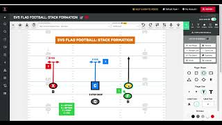 Flag Football 5v5 Stack Formation [upl. by Atsev]