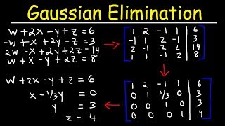 Gaussian Elimination With 4 Variables Using Elementary Row Operations With Matrices [upl. by Thorncombe841]