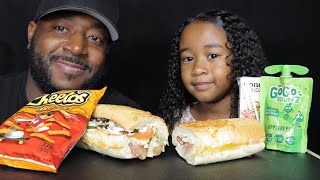 EATING SUBWAY WITH MY DAUGHTER MUKANG EATINGSHOW TCEATS [upl. by Widera]