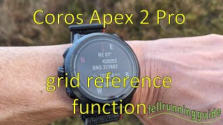 Coros Apex 2 Pro grid reference feature coros gpswatch [upl. by Zashin547]