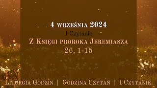 GodzinaCzytań  I Czytanie  4 września 2024 [upl. by Barnabas]