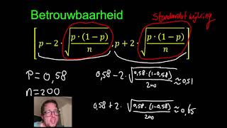 Steekproevenverdelingen en betrouwbaarheidsinterval havo wiskunde A [upl. by Donadee130]