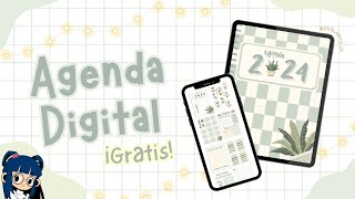 Agenda Digital 2024 ¡GRATIS Samsung Notes ✨️ Agenda imprimible 2024 agenda aesthetic plantas 🪴 [upl. by Dami]