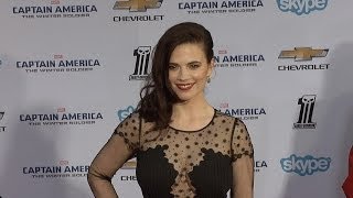 Hayley Atwell PEGGY CARTER quotCaptain America The Winter Soldierquot World Premiere [upl. by Inotna]