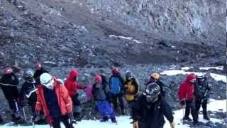 Curso de Alpinismo XIX  Técnica para detención de caída en Glaciar 34 [upl. by Arev]