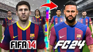 I Rebuild FC Barcelona From FIFA 14 to FC 24 [upl. by Eitsyrhc]