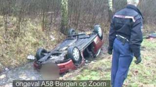 ongeval A58 Bergen op Zoom [upl. by Munson668]