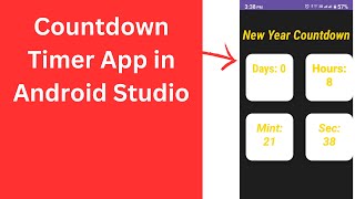 Creating a Countdown Timer App in Android Studio  Android App Development Tutorial [upl. by Elidad435]