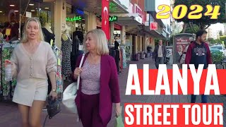 alanya street walking tour 2024 February  alanya antalya turkey travel [upl. by Eniladam]