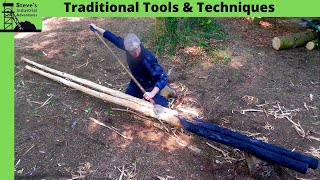 Debarking Iron Removing Bark With Traditional Tools [upl. by Fronnia]