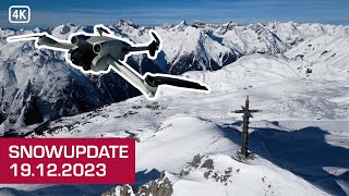 DrohnenSnowupdate aus IschglSamnaun 19122023 Silvretta Arena in 4K [upl. by Aicilram]