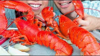 ASMR LOBSTERS  HUBBY REVEAL💑 먹방 Eating Sounds WHISPERING suellASMR [upl. by Harilda19]