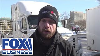 Fearless Canadian trucker has a message for Trudeau [upl. by Lindley]