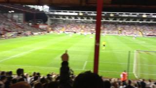 Bristol Rovers equalise against Bristol City amp Celebrations 040913 [upl. by Amsab]