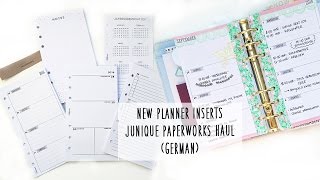 New Planner Inserts  Juniq Paperworks  German [upl. by Eiclek]