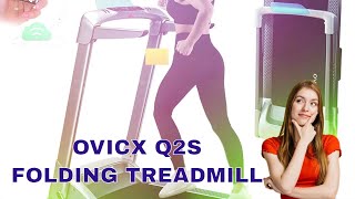 OVICX Q2S Folding Portable Treadmill Compact Walking Running Machine [upl. by Arinaid]