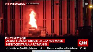 Incendiu major la Hidrocentrala Porțile de Fier Pompierii intervin de urgență [upl. by Grefe668]