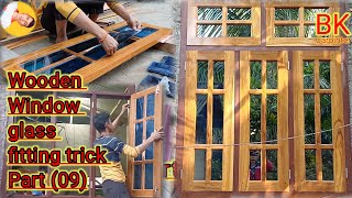 Window glass fitting trick  Khidki Palle per Shisha Kaise lagate hai part 09 bkcarpenter [upl. by Bomke]