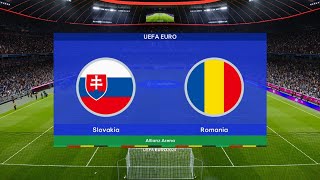 SŁOWACJA  RUMUNIA EURO 2024  SYMULACJA skrót [upl. by Amaerd]