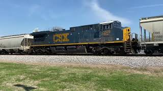 CSX M515 with CSX 977 leading in Murfreesboro TN on 3623 [upl. by Aikmat]