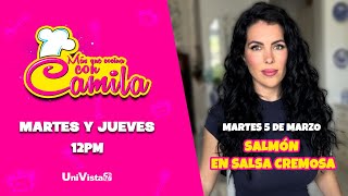 RECETA Delicioso salmón en salsa cremosa I Más que Cocina con Camila I UniVista TV [upl. by Dranoel]