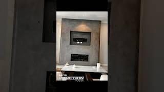 Microcement polished Venetian plaster fireplace Tv wall art venetianplaster luxury gemsvenetian [upl. by Emile]