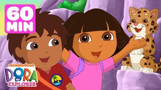 Dora amp Diegos Daring Animal Rescues 😺 1 Hour  Dora the Explorer  Dora amp Friends [upl. by Nasah845]