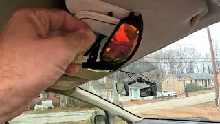 Magnetic Leather Sunglass Holder for Car Sun Visor  Review [upl. by Ahseinek]