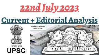 22nd July 2023  Editorial Analysis  Daily General Awareness Articles by Harshit Dwivedi [upl. by Berfield929]