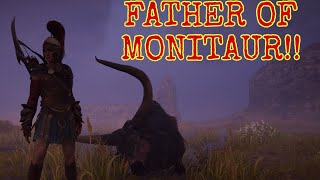 Assassins Creed Odyssey  Father of MONITAUR Kassandra Level 30 Kills Kretan Bull level 33 💀🦬 [upl. by Iorgos858]