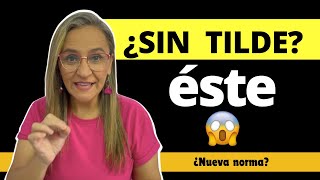 😱 éste ¿Ya no lleva tilde éste este Cuál es la diferencia entre este y éste Cuándo acentuar este [upl. by Ahsilat]