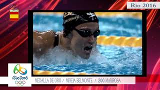 Medalla de oro de Mireia Belmonte en Río 2016 [upl. by Adnouqal]