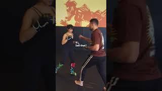 Alex Pereira teaches Nina Drama how to fight amp check leg kicks shorts ufc mma alexpereira [upl. by Burkley]